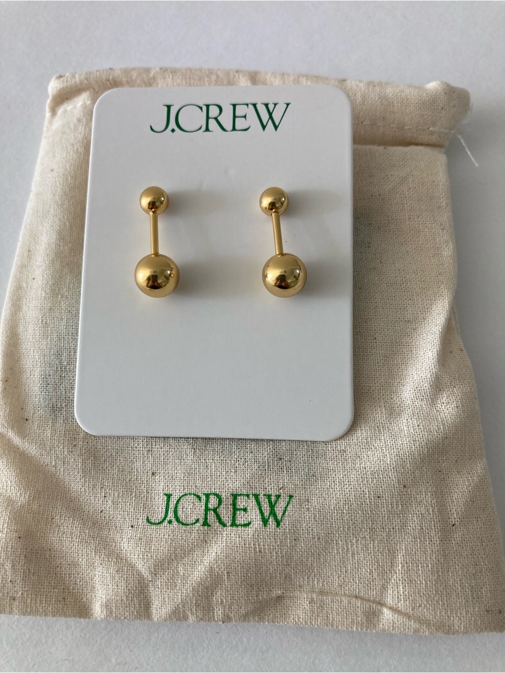 JCrew dainty gold-plated orbit earrings